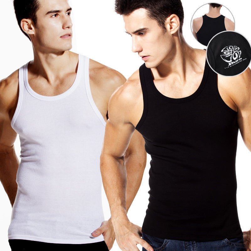 Men's Pure Cotton Summer Thin Undershirt Sleeveless Tank Top for Teenagers Slim Fit Gym Sports Vest