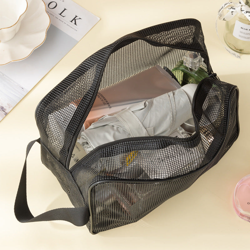 Mesh Bath Bag Bath Bag Hollow Out Bath Bag Large Capacity Bath Bag Portable Cosmetic Bag Drain Gym Bag Bags Bath Bag