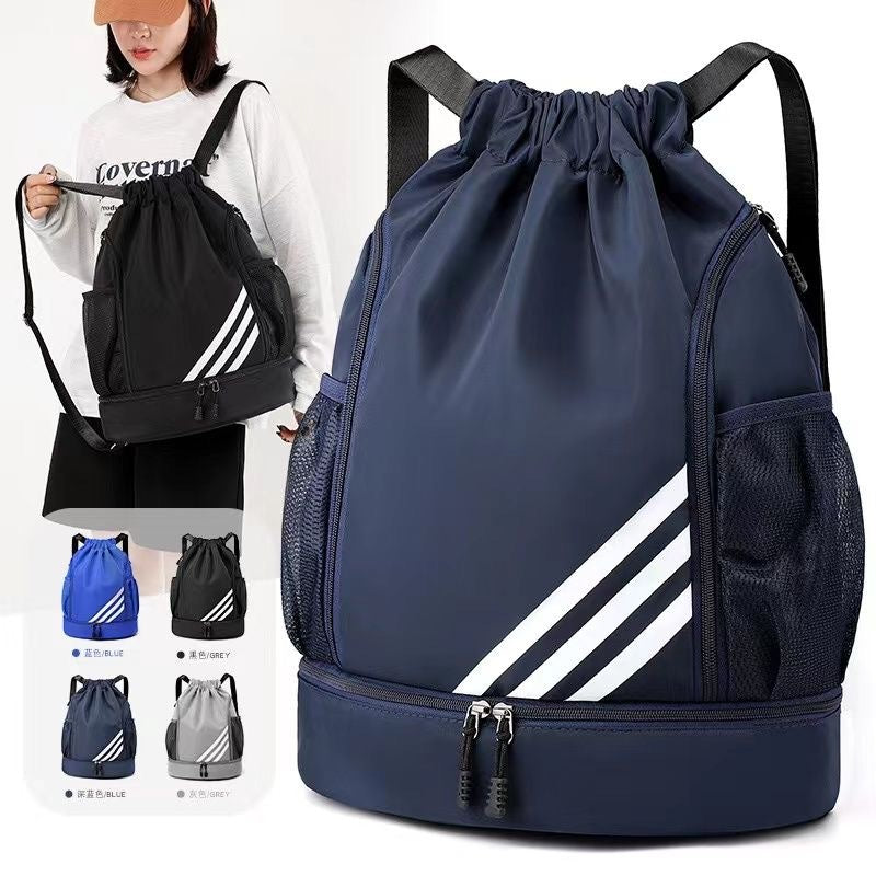 2024 New Drawstring Drawstring Pocket Backpack Outdoor Training Basketball Bag Large Capacity Travel Gym Bag Backpack