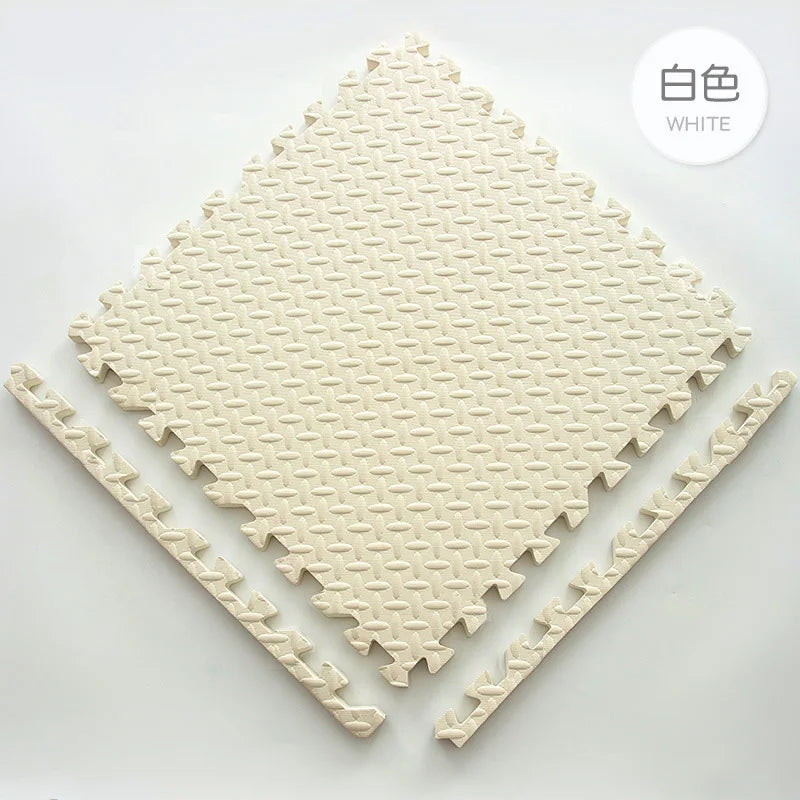Gym Floor Mat for Home Workout Anti-Slip Rubber Exercise Mat with Interlocking Design, Durable Fitness Rug Weightlifting & Yoga