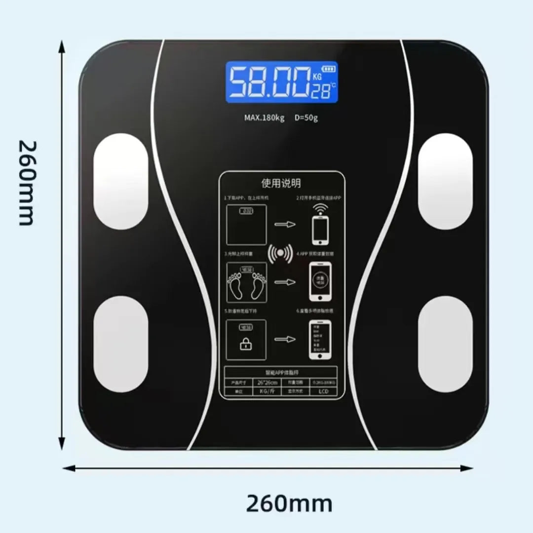 Latest USB Body Fat Scale Smart Accurate Household Fat Scale Adult Weight Scale Mini Digital Scale Weighing Device Weight Scale